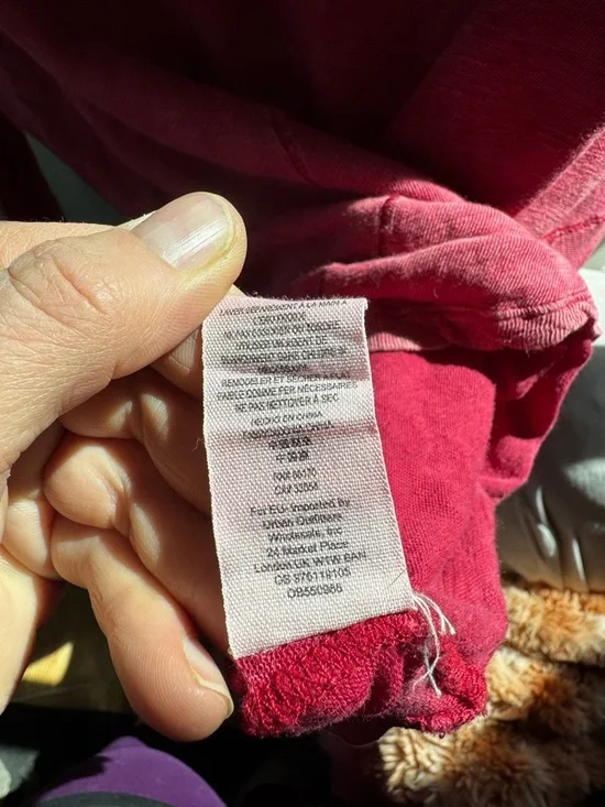 Free People We The Free Santa Cruz BOHO Henley Red Size Medium - Picture 7 of 9